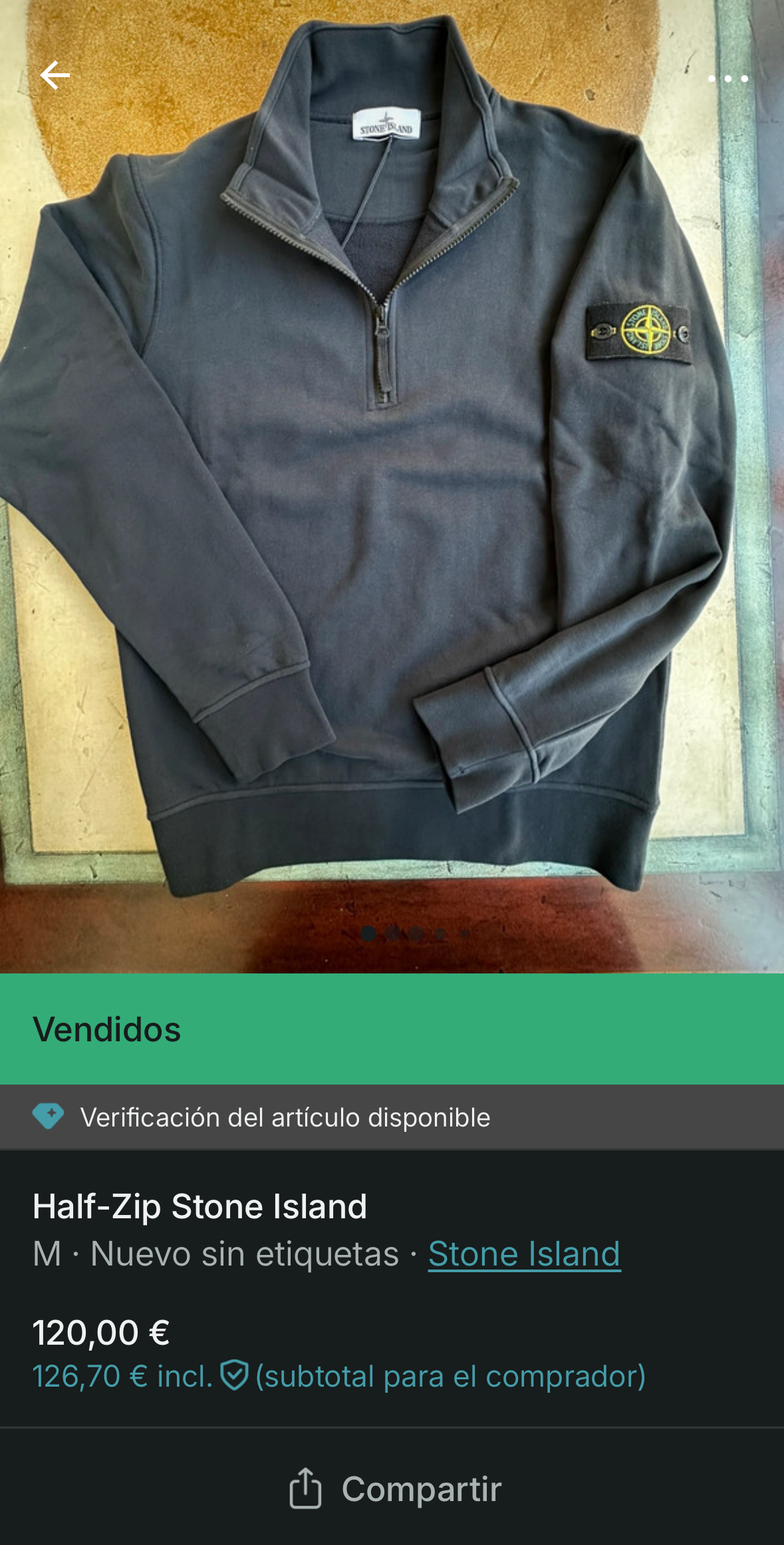 Half-Zip Stone Island negro
