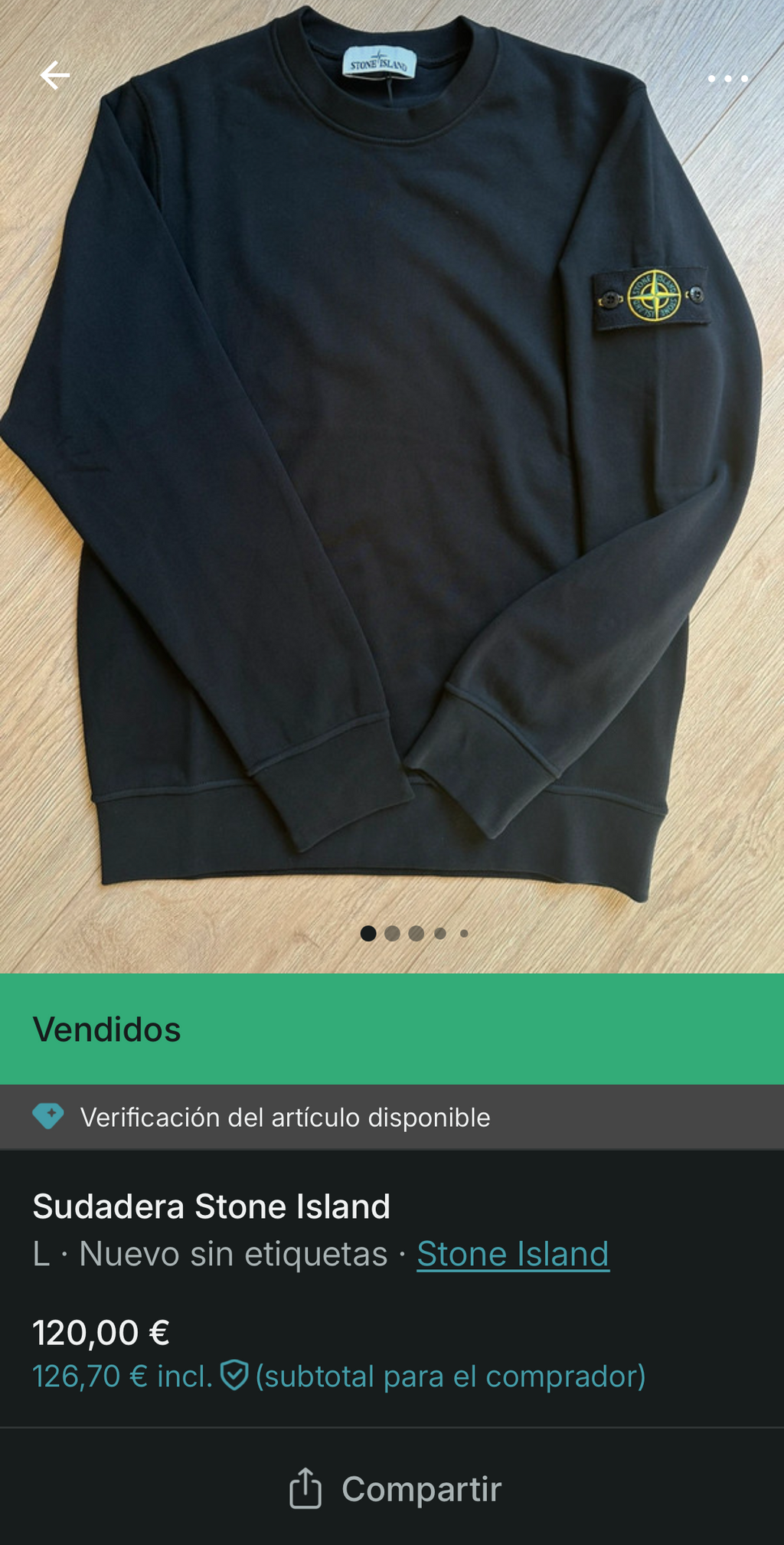 Jersey Stone Island blanco