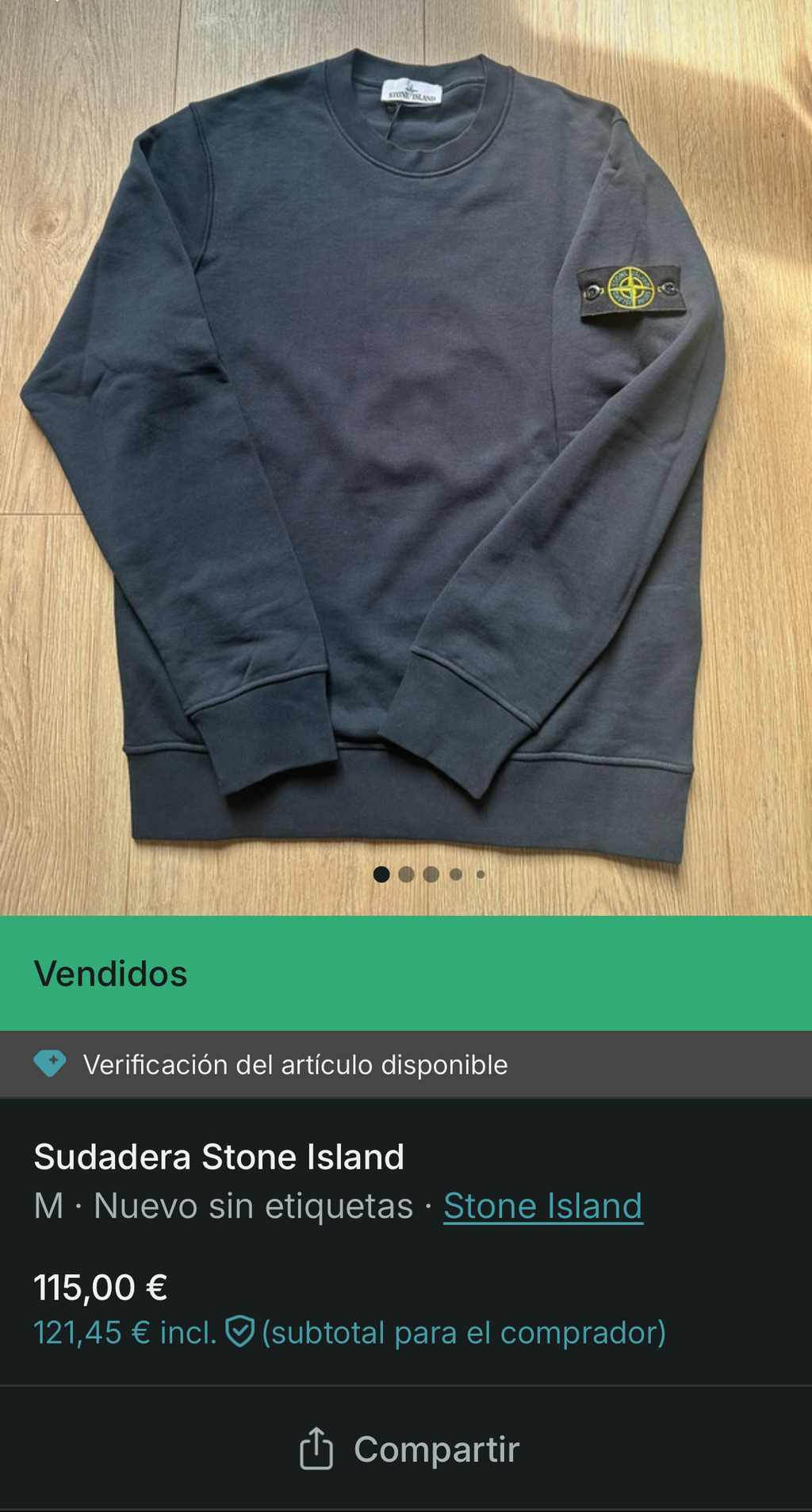 Jersey Stone Island blanco